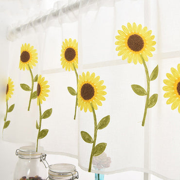 Explosion Style Daisy Towel Embroidered Curtain Bedroom Living Room Curtain Window Screen