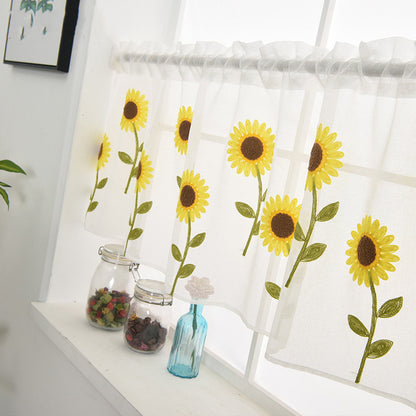 Explosion Style Daisy Towel Embroidered Curtain Bedroom Living Room Curtain Window Screen