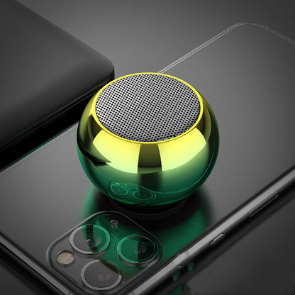 M3 Färgglada Trådlösa Högtalare 3D Mini Galvaniserad Rund Stålkanon Blåtandshögtalare Radio Stöd U Disk Subwoofer
