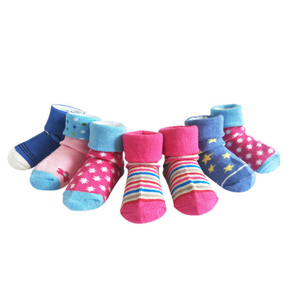 Newborn Baby Socks Reverse Mouth Autumn And Winter Baby Cotton Socks