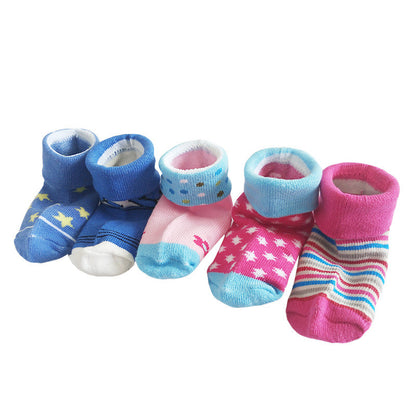 Newborn Baby Socks Reverse Mouth Autumn And Winter Baby Cotton Socks