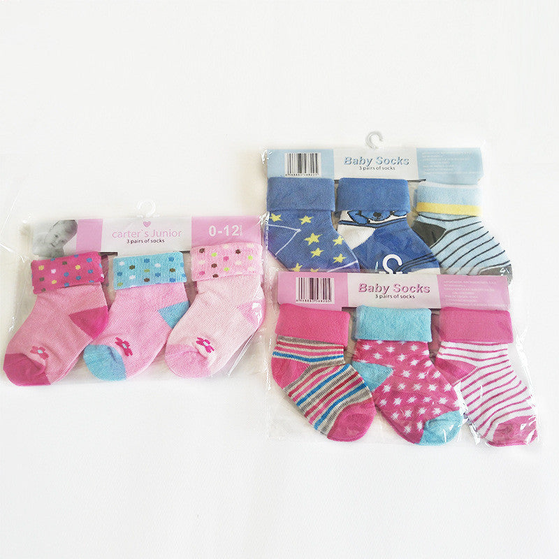 Newborn Baby Socks Reverse Mouth Autumn And Winter Baby Cotton Socks