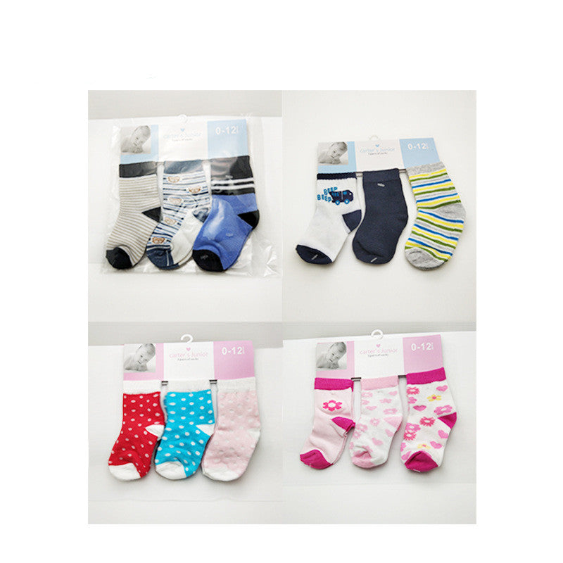 3 paires de chaussettes pour bébé à tube moyen, chaussettes plates fines et respirantes pour bébé