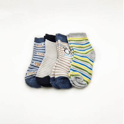 3 paires de chaussettes pour bébé à tube moyen, chaussettes plates fines et respirantes pour bébé