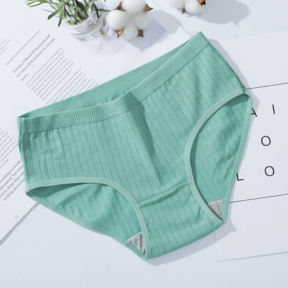 Popular New Style Needle Drawing Printing Girl''s Underwear Pure Cotton Anti-bacterial Middle Waist Briefs Japanese Women''s Underwear