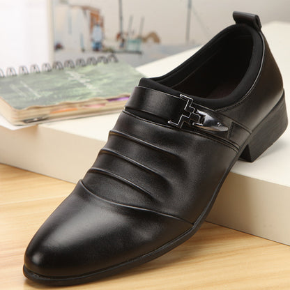 Korean Version Black Wedding Shoes Popular Men\'s Shoes Pointed