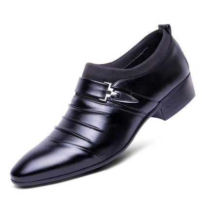 Korean Version Black Wedding Shoes Popular Men\'s Shoes Pointed