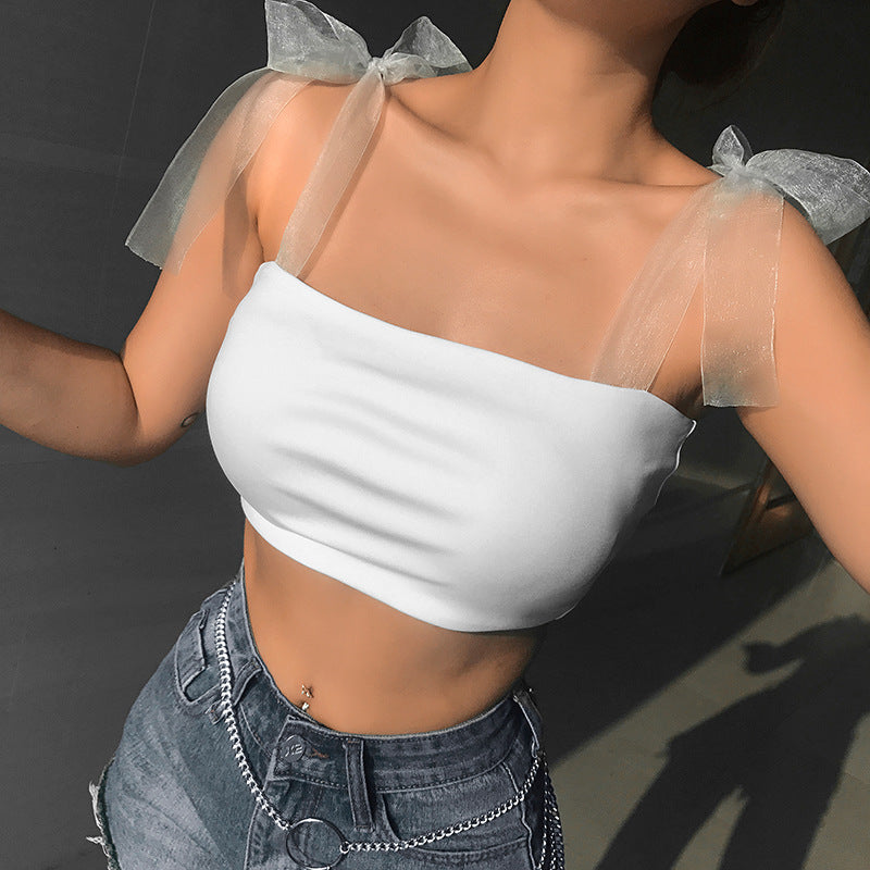 TRANSPARENT BANDREM TANK TOP