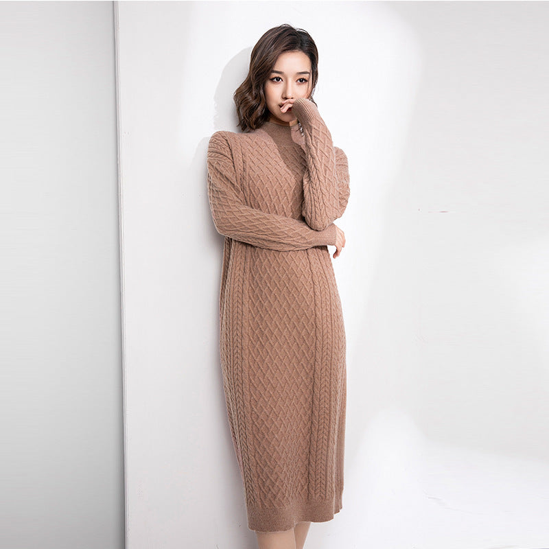 Thickened Bottom Non Split Woolen Dress