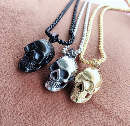 Halloween Skull Necklace Personality Punk Necklace Men Fashion Titanium Steel Accessories