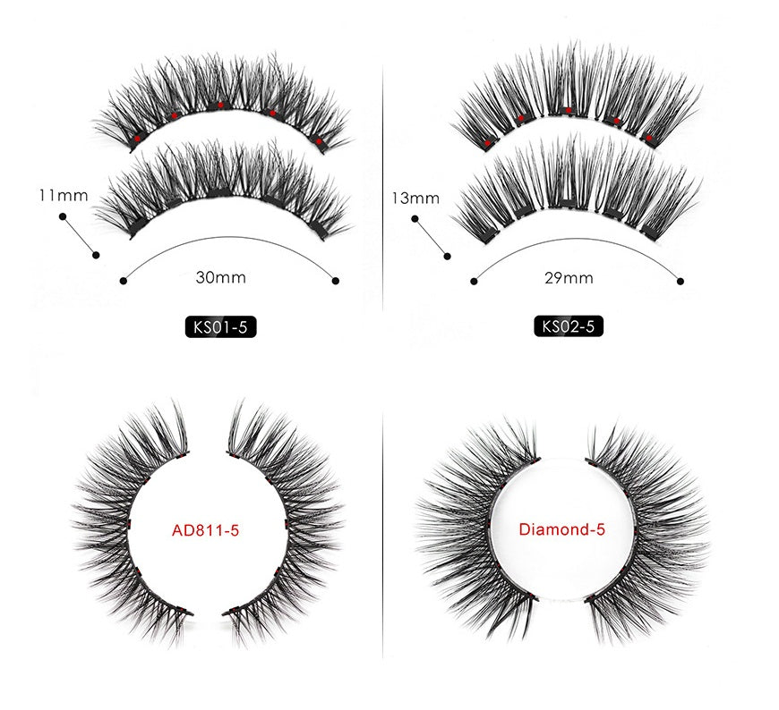 Naturlig långvarig Magnetic Liquid Eyeliner & Magnetiska falska ögonfransar & pincer