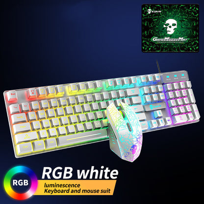 Kuiying T6RGB lysande tangentbord och mus set