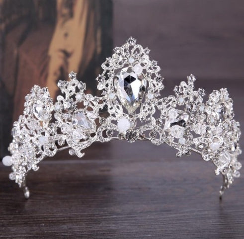 Nouvelle mode Baroque luxe cristal AB couronne de mariée diadème diadème en or clair diadèmes pour femmes mariée cheveux accessoires de mariage