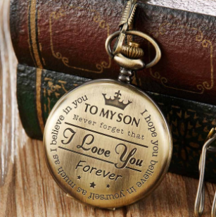 TO MY SON LOVE FOREVER Quartz Pocket Watch