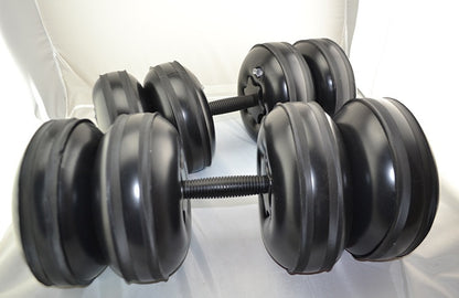 Justerbar 20-25 kg vattenfylld hantel för män hemmaträningsutrustning för armmuskler, bärbar och bekväm vatteninjektionshantel