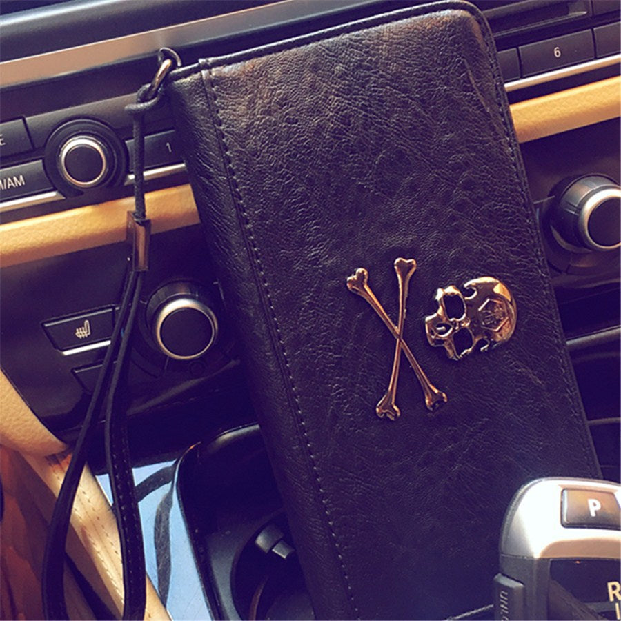 Women's skull soft wallet