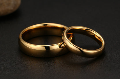 C it all Tungsten Carbide Couple Wedding Ring – Gold Tone