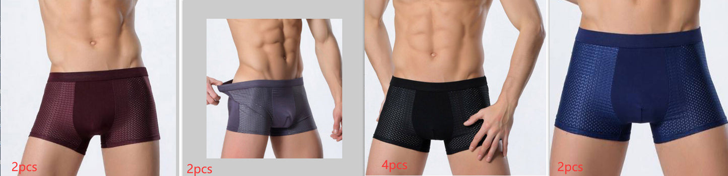 Ice silk men's underwear mesh boxer