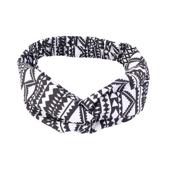 African Pattern Print Headband For Women Twist Style