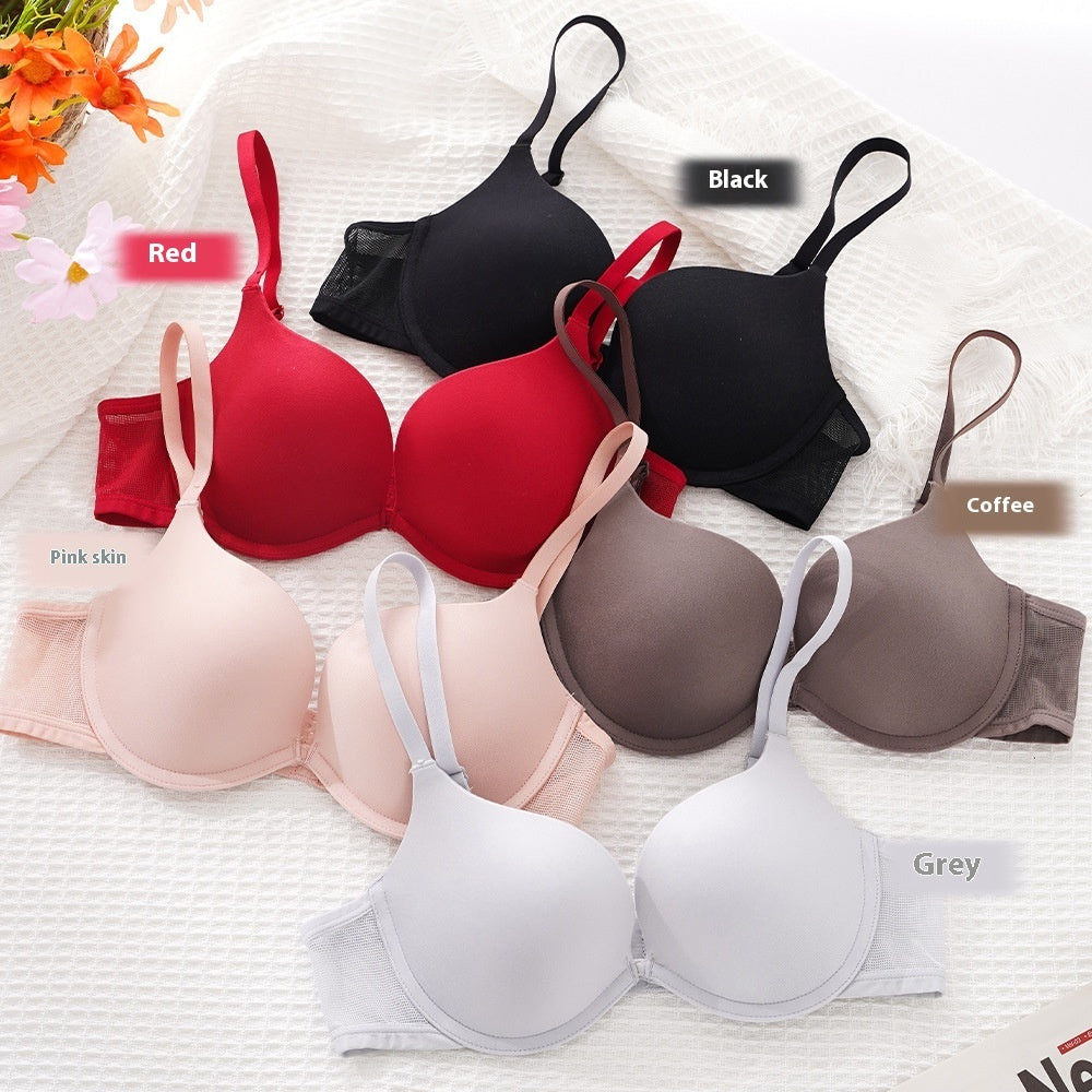 Seamless Underwear For Women Summer Small Breast Push-up Thin Seamless Bra