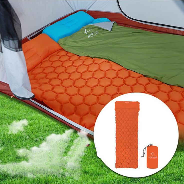 Outdoor Camping Uppblåsbar Honeycomb Madrass Tält Liggunderlag