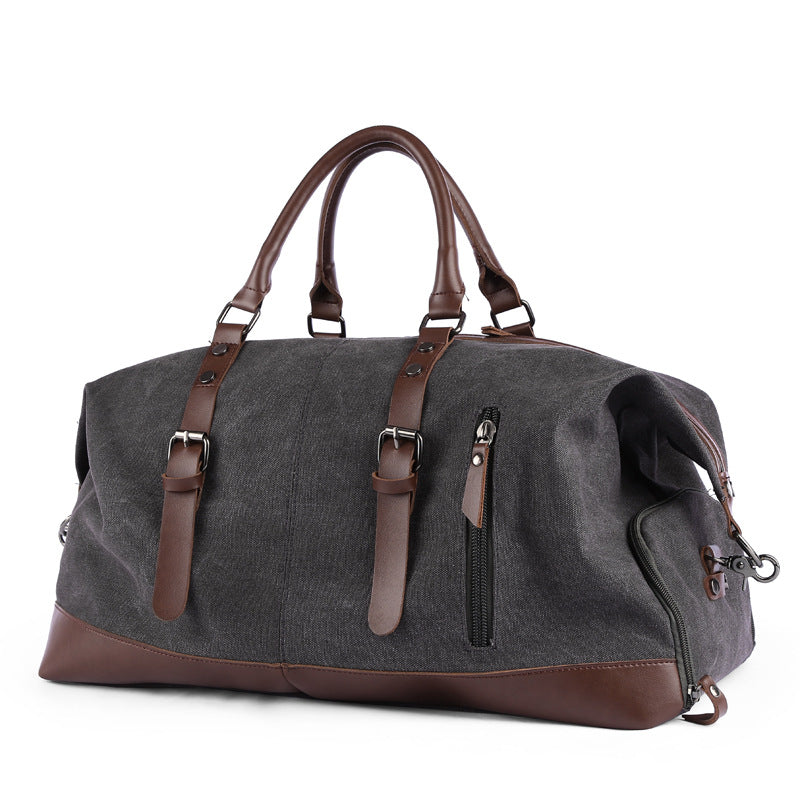 Sac fourre-tout en toile rétro pour hommes, sac de voyage tendance, grande capacité, bagages de voyage sur courte distance, sac à bandoulière