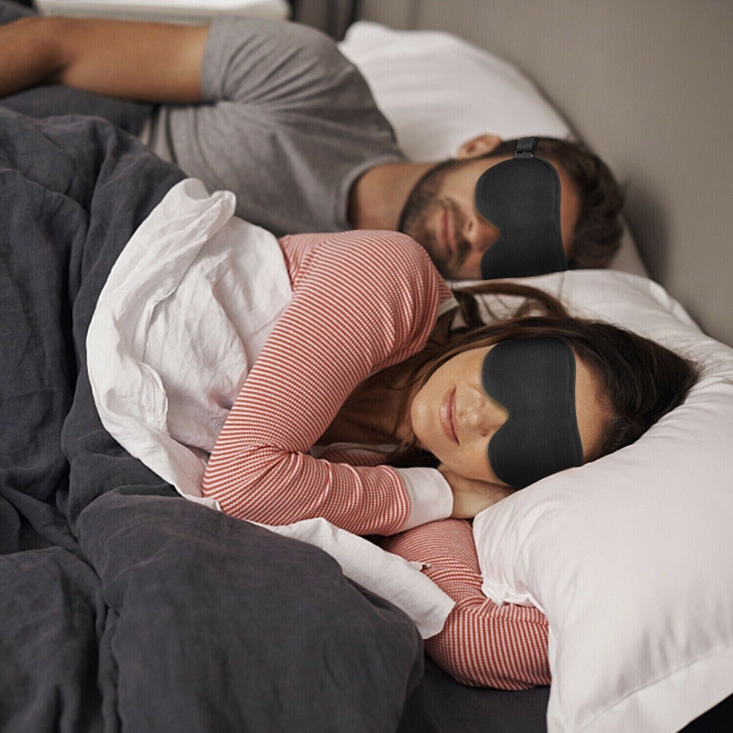 Masque de sommeil 3D pour hommes et femmes, masque pour les yeux, bandeau pour dormir, accessoires de voyage