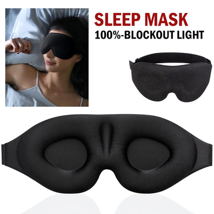 Masque de sommeil 3D pour hommes et femmes, masque pour les yeux, bandeau pour dormir, accessoires de voyage