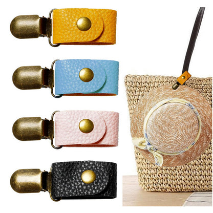 Travel Hat Clip Outdoor Accessories Hat Clip Leather Handbag Pendant Accessory Clip Anti-lost Cap