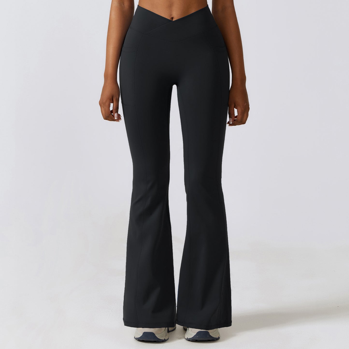 Pantalon large de levage de hanche, pantalon de Yoga à fond cloche, de sport