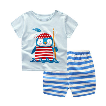 Vêtements d'été pour bébés garçons, T-shirt, ensembles de vêtements décontractés pour bébés filles