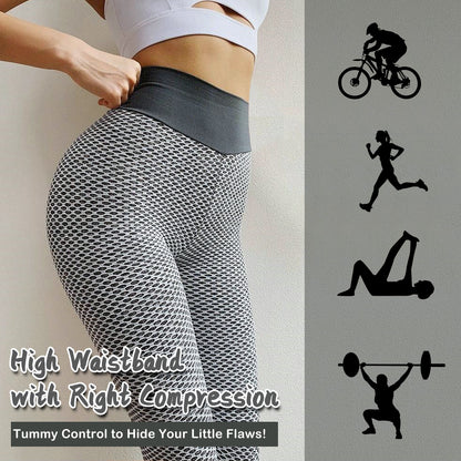 TIK Tok Leggings femmes collants d'entraînement de levage des fesses grande taille sport taille haute pantalon de Yoga gris clair