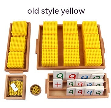 Decimal Bank Early Childhood Games Toy Montessori Gold Beaded