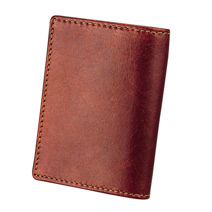 Leather Anti-magnetic RFID Anti-theft Swiping Change Document Package Card Holder