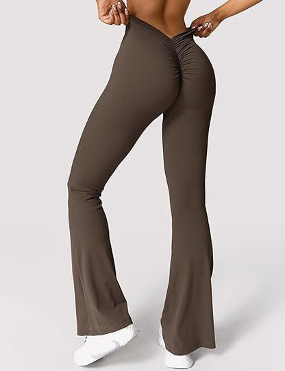 Peach Hip Raise Yoga Pantalon à fond cloche Exercice de remise en forme Séchage rapide