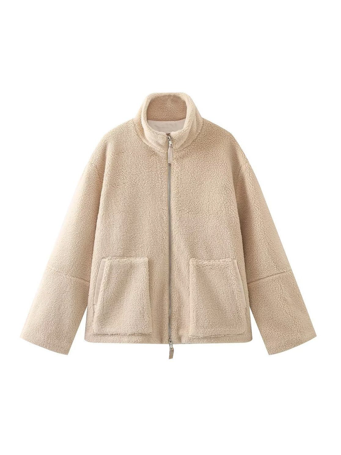 Women's Lamb Wool Turtleneck Woolen Coat