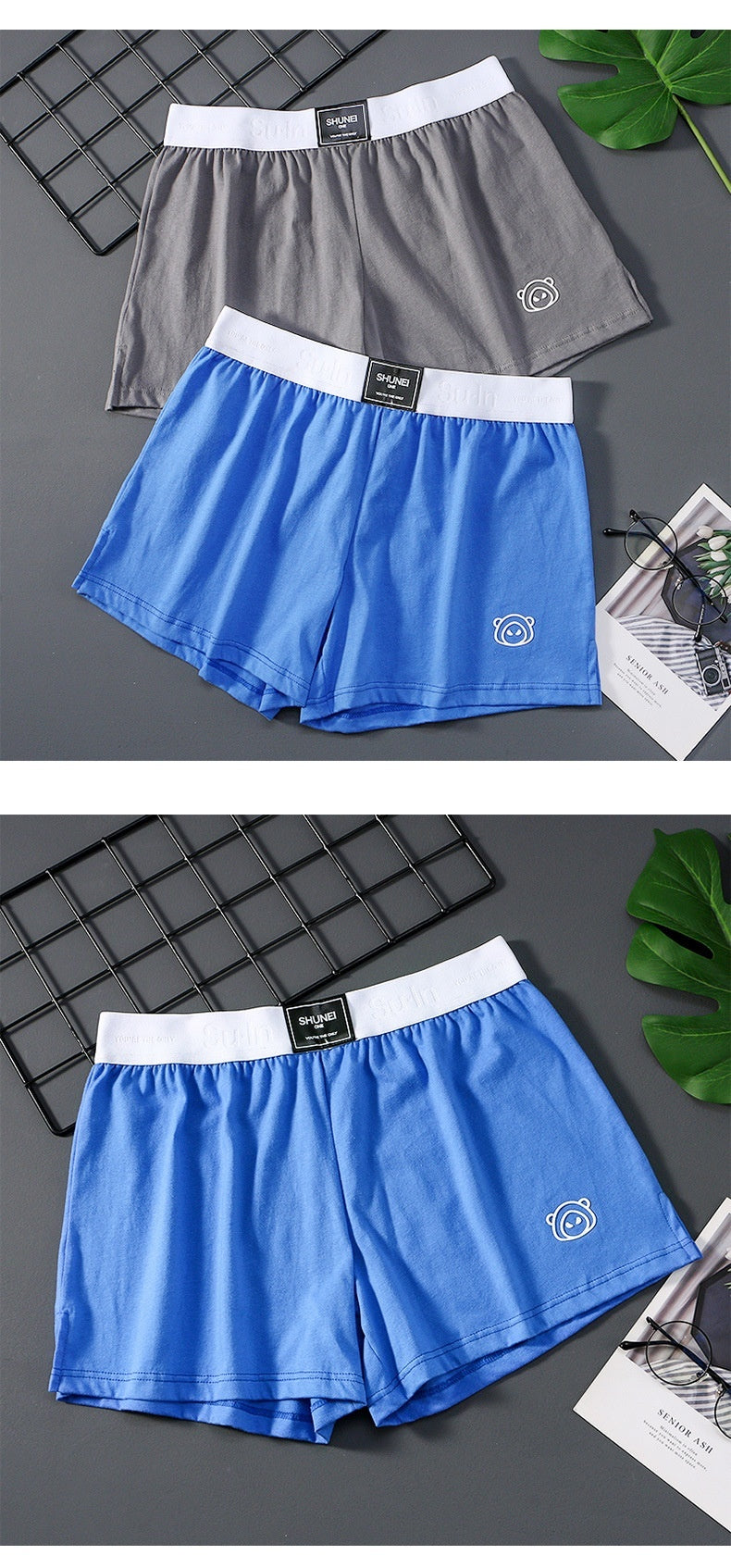 Men's Purified Cotton Underwear Comfortable Breathable Personality Plus Size Boxer Briefs