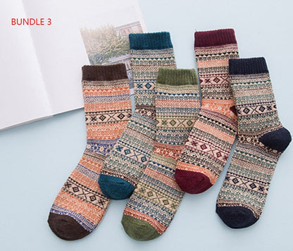 Winter Thick Warm Stripe Wool Socks