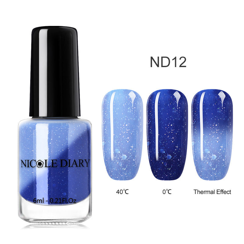 Temperature-change peelable nail polish