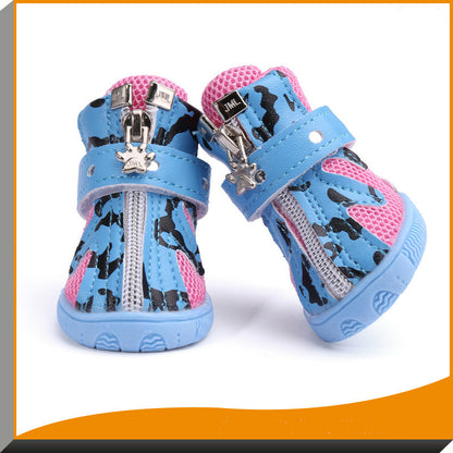 Puppy breathable net shoes