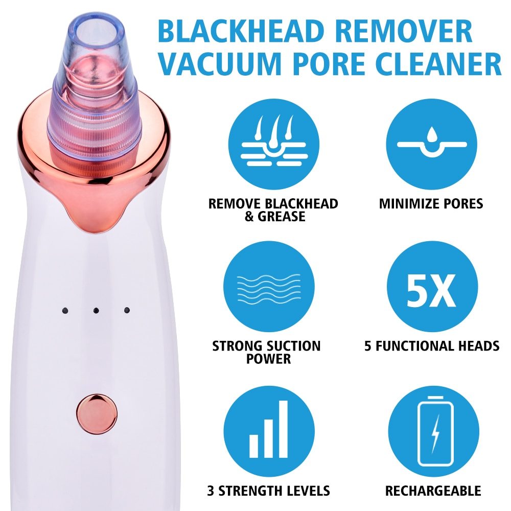 Blackhead Remover Skin Care Face Clean Pore Vacuum Acne Pimple Removal Vacuum Suction Facial Diamond Dermabrasion Tool Machine