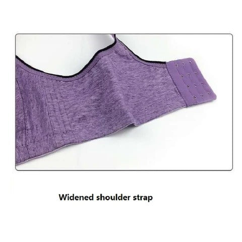 Stor storlek BH Bomull Utan Stålring Sport Bekväm Tunn BH Underkläder Dam