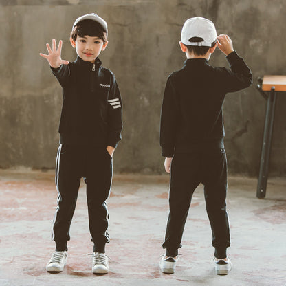 Boys' New Spring Garment in Two Kids' Leisure Sports Kids' Spring School Garments