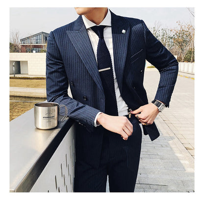 Business leisure trend handsome British style wedding suit