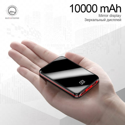 10000mAh Power Bank Extern batteribank 8W Snabbladdning Powerbank bärbar laddare med dubbel USB-utgång för telefonen