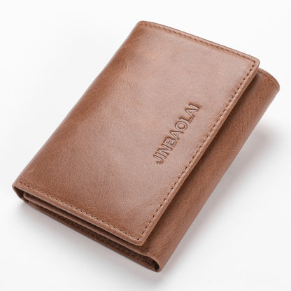 Men Fashion Leather Shield Anti Theft Wallet