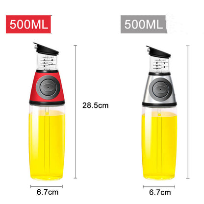 500ml Mätbar glasflaska olja flaska soja flaska köksutrustning