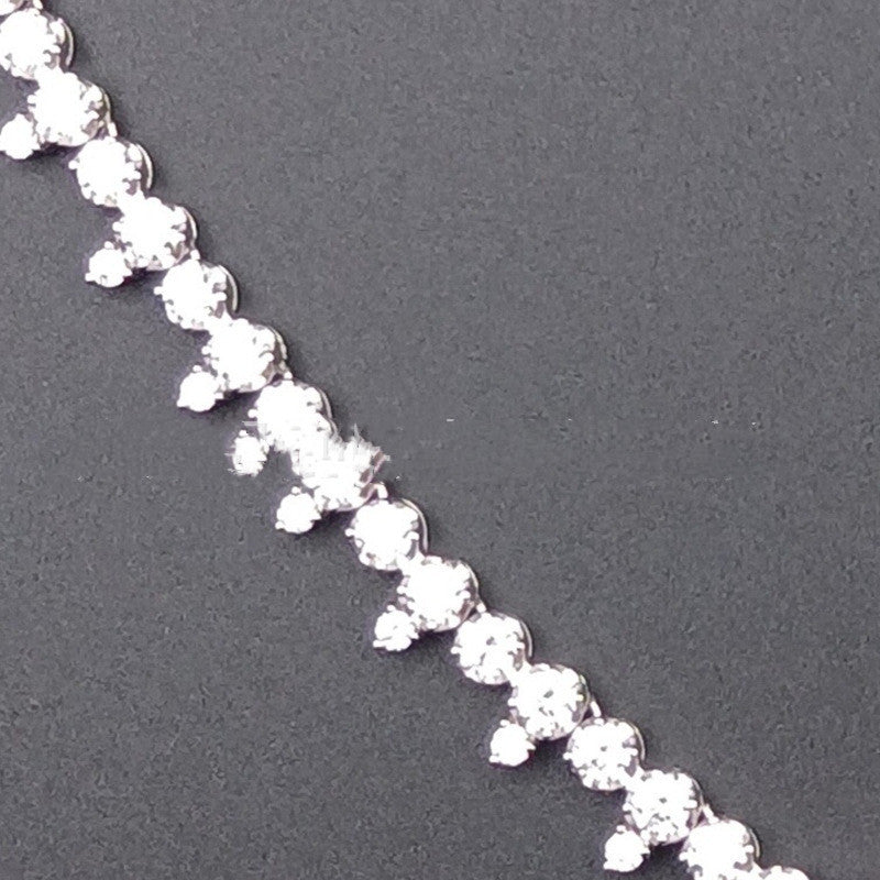 Zhou Hengfu bijoux S925 argent zircon cubique collier collier femmes