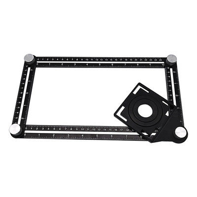 Aluminum Alloy Six-fold Ruler Ceramic Tile Hole Locator