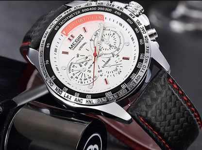 Original   1010 Leather Strap 3ATM Waterproof Quartz Luxury Business Mens Watches